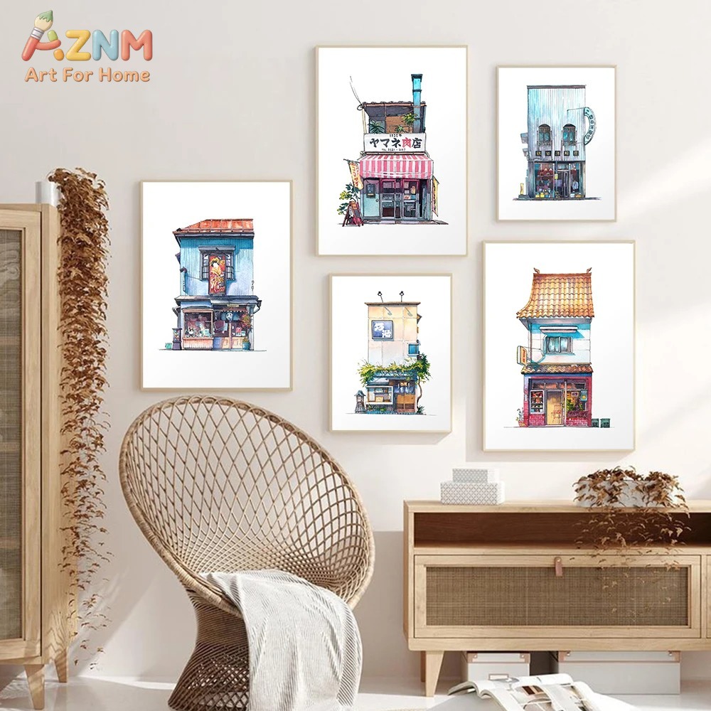 Home Decor Tokyo - AZNM Seni Dinding Kanvas Cat Air