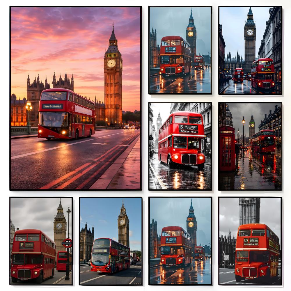 Home Decor London - Adegan Perjalanan London Bus Merah Big