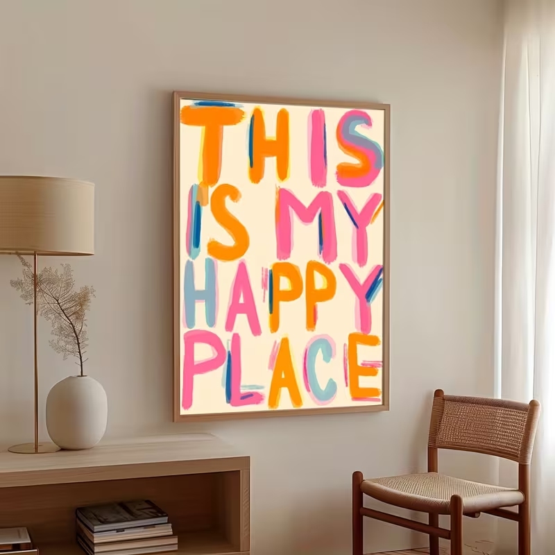 Home Decor Aesthetic - Modern This Is My Happy Place