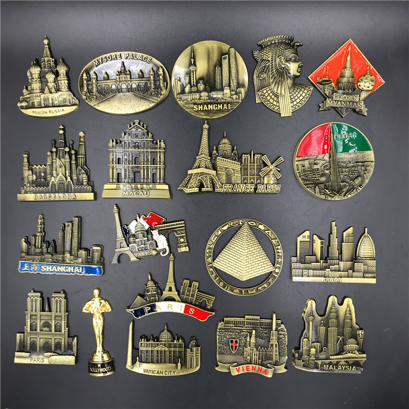 Home Decor London - Stiker kulkas Magnet lucu 3D logam
