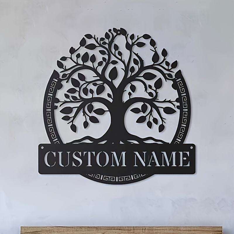Geometric Wall Art - Seni Dinding Logam Kustom Pohon Kehidupan.
