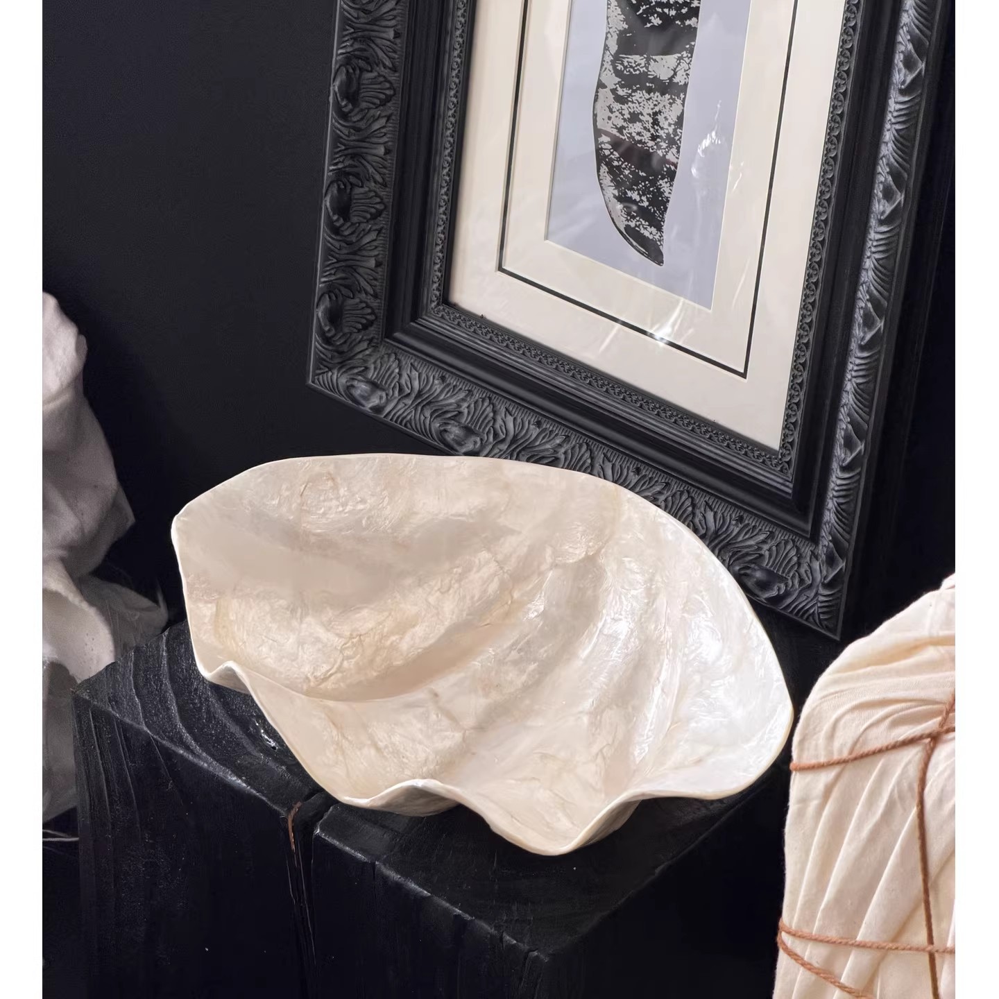 Ceramic Trinket Dish - Baki Cangkang Kerang Simulasi, Wadah Penyimpanan