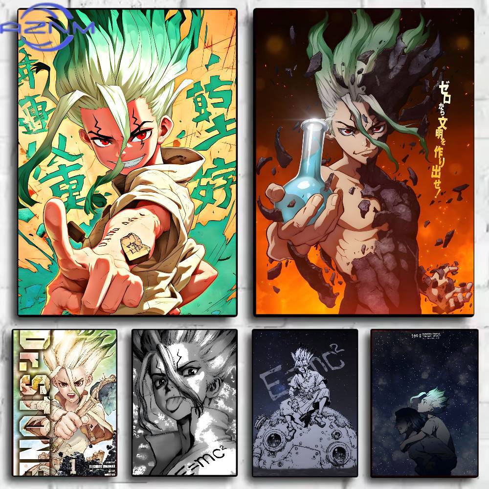Geometric Wall Art - Poster Anime Klasik Dr Stone HD