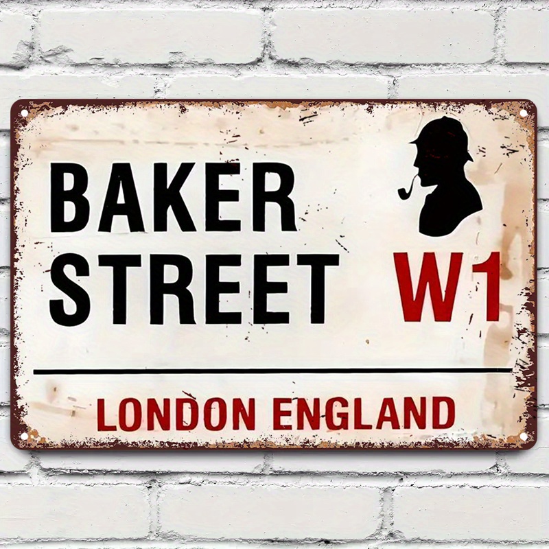 Home Decor London - Papan Tanda Logam Retro Vintage Baker