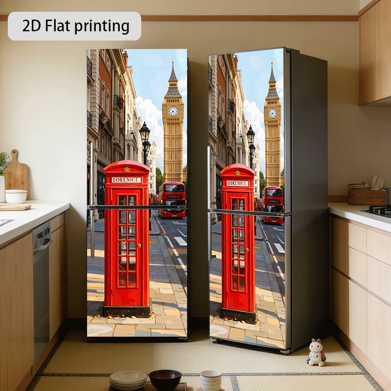 Home Decor London - [23.62×70.87 inci] Wallpaper Dekorasi Rumah Dapur