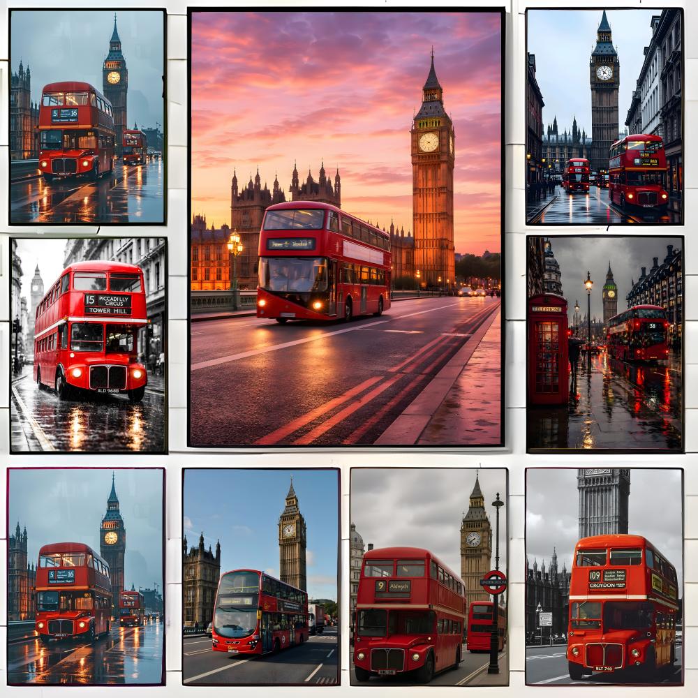 Home Decor London - Poster London Red Bus Big Ben