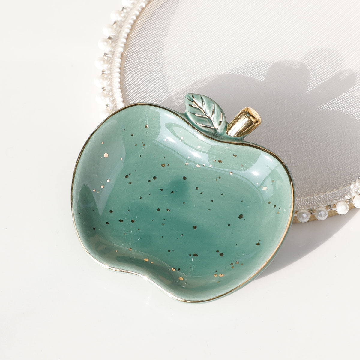 Ceramic Trinket Dish - Nampan perhiasan keramik, piring perhiasan Apple