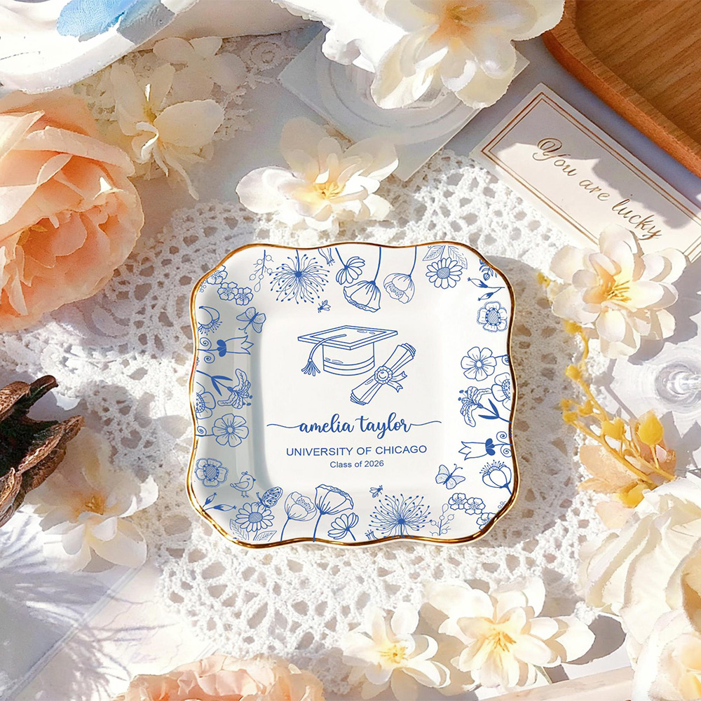 Ceramic Trinket Dish - Tempat Perhiasan Foto Sahabat Terbaik yang