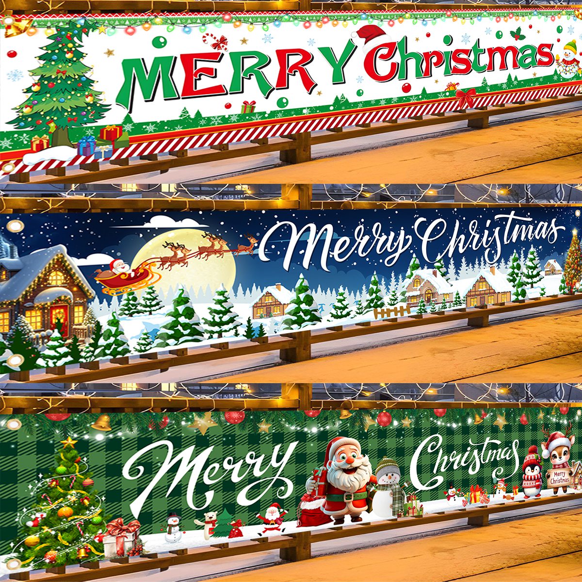 Home Decor Xmas Tree - Spanduk Pohon Natal Dekorasi Natal untuk