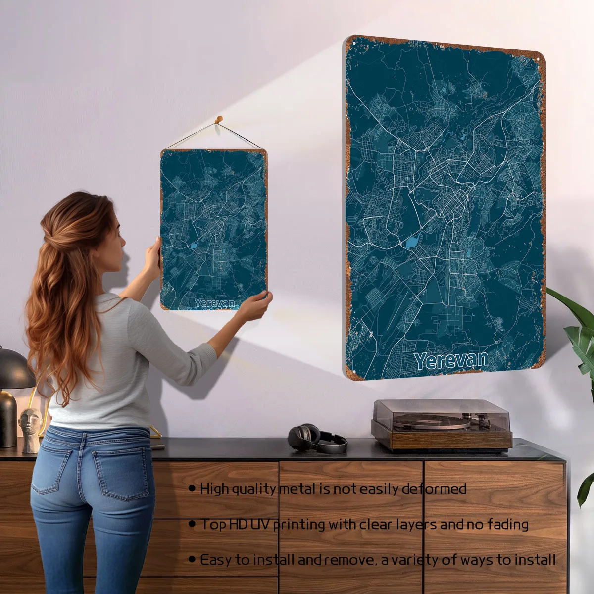 Poster Peta Kota Yerevan, Papa - Home Decor Yerevan ulasan dan harga