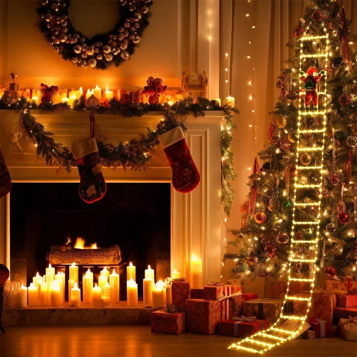Lampu tangga LED untuk dekoras - Home Decor Xmas Tree ulasan dan harga
