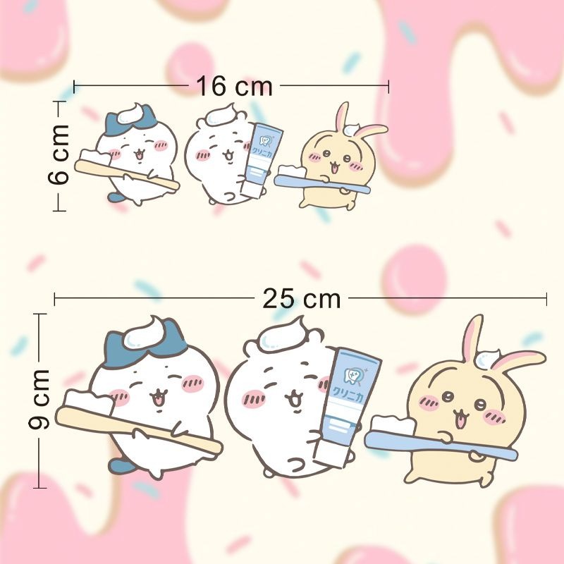 Stiker Cermin Chiikawa Motif L - Vanity Home Decor ulasan dan harga