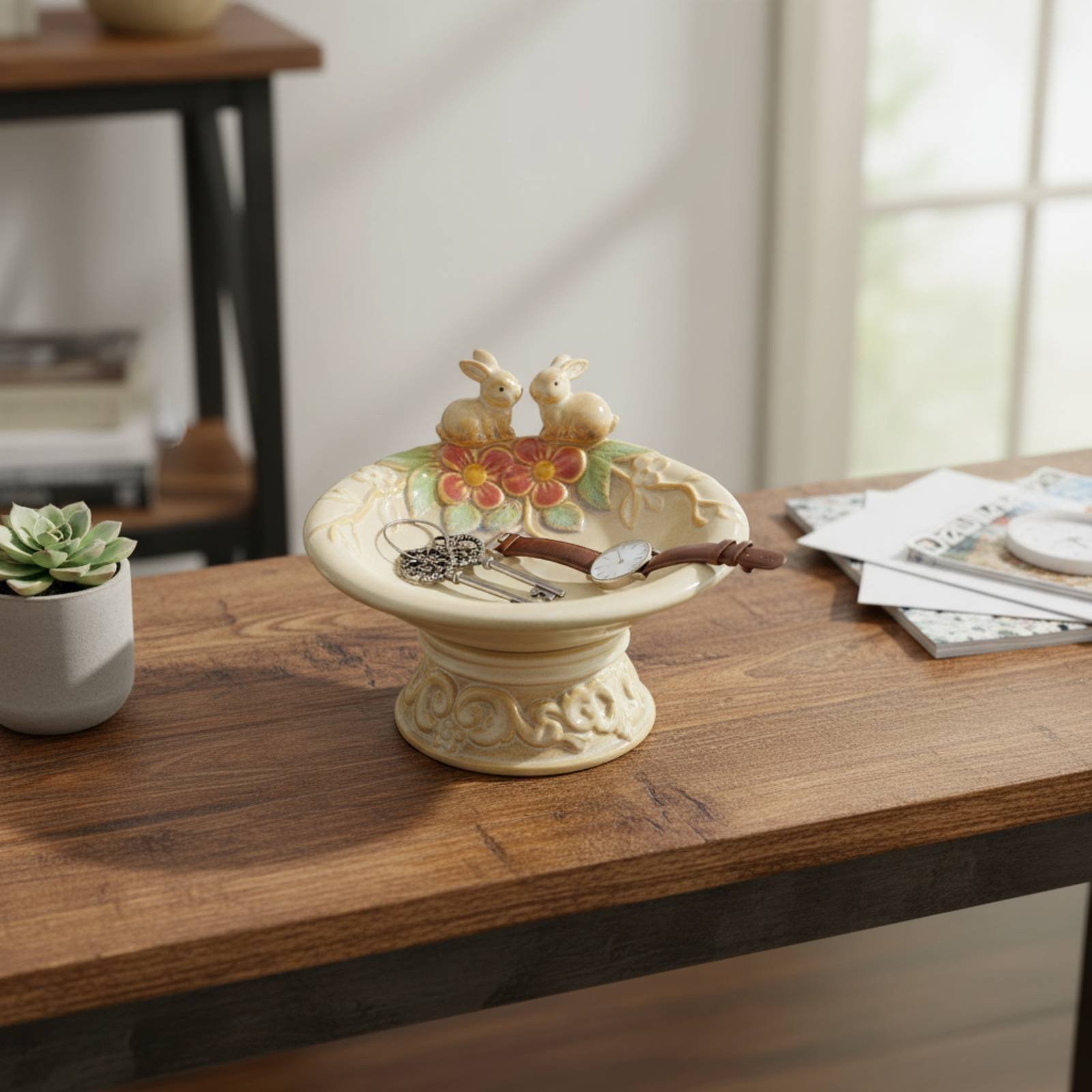 Nampan Hiasan Burung Berbentuk - Ceramic Trinket Dish ulasan dan harga
