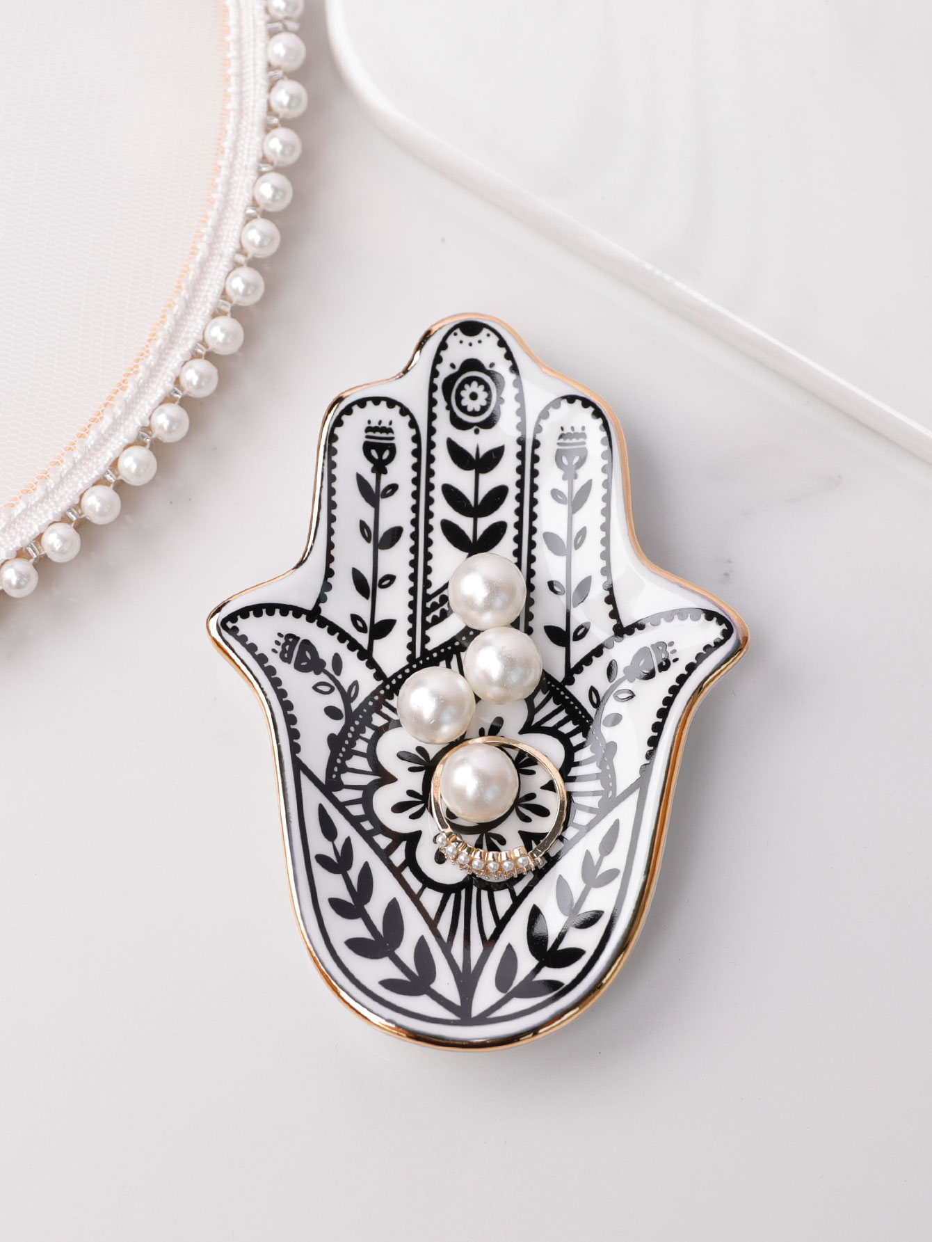 Piring perhiasan tangan kerami - Ceramic Trinket Dish ulasan dan harga