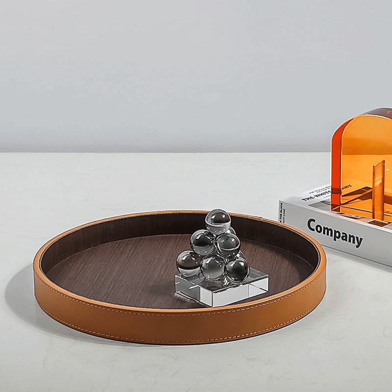 Nampan Kulit Modern untuk Orga - Vanity Home Decor ulasan dan harga