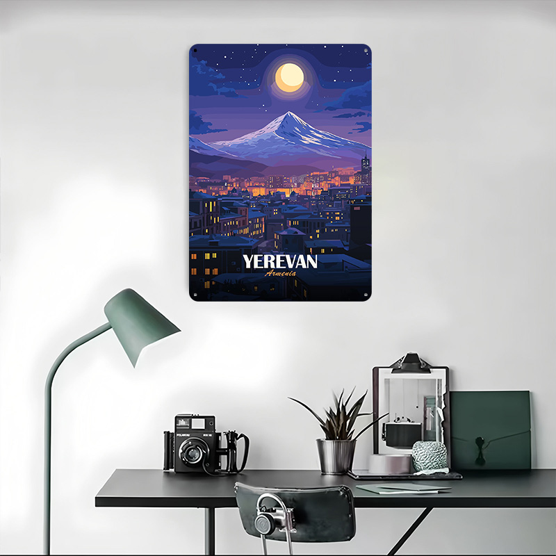 Poster Logam Pemandangan Malam - Home Decor Yerevan ulasan dan harga