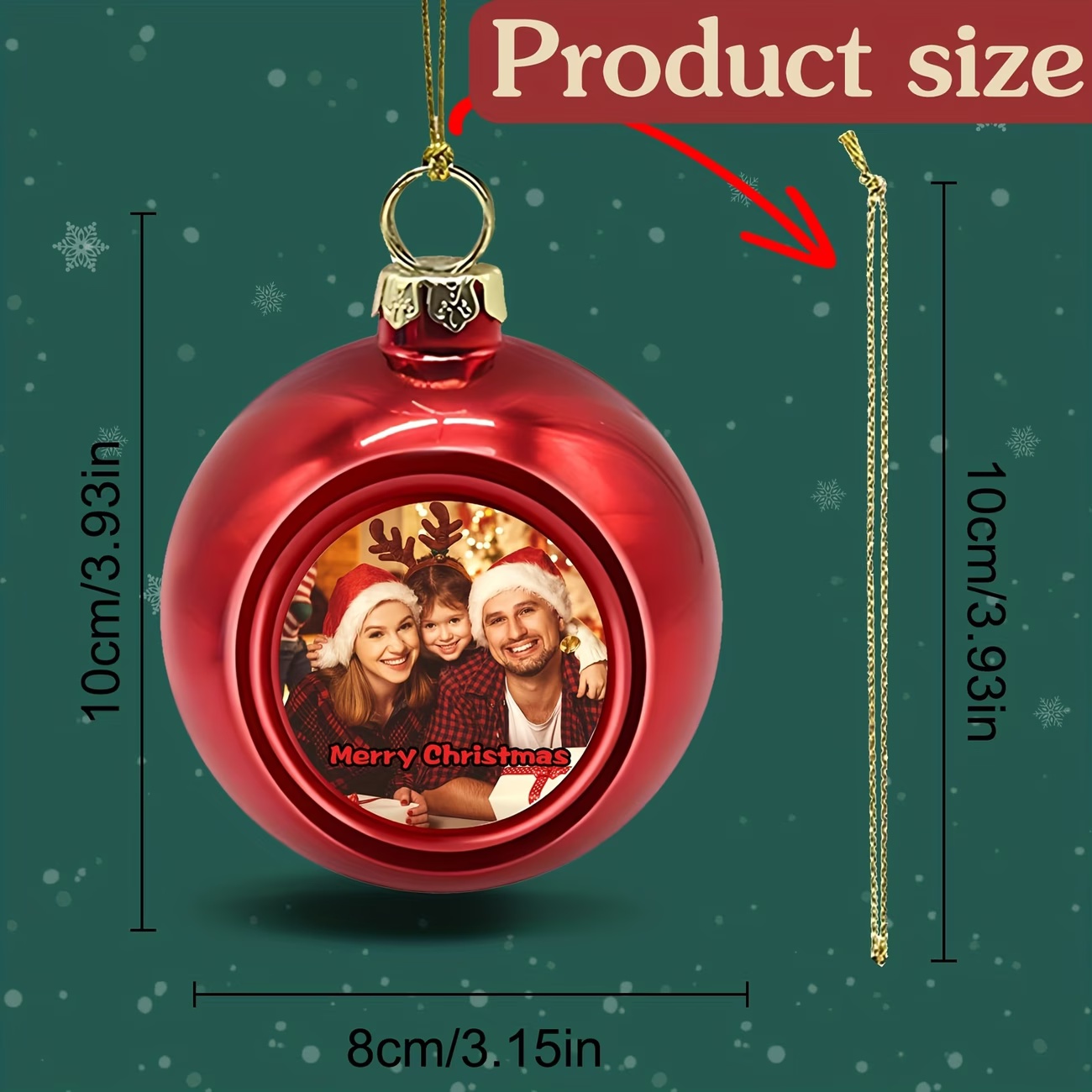 Ornamen Natal Foto Kustom, Bol - Home Decor Xmas Tree ulasan dan harga