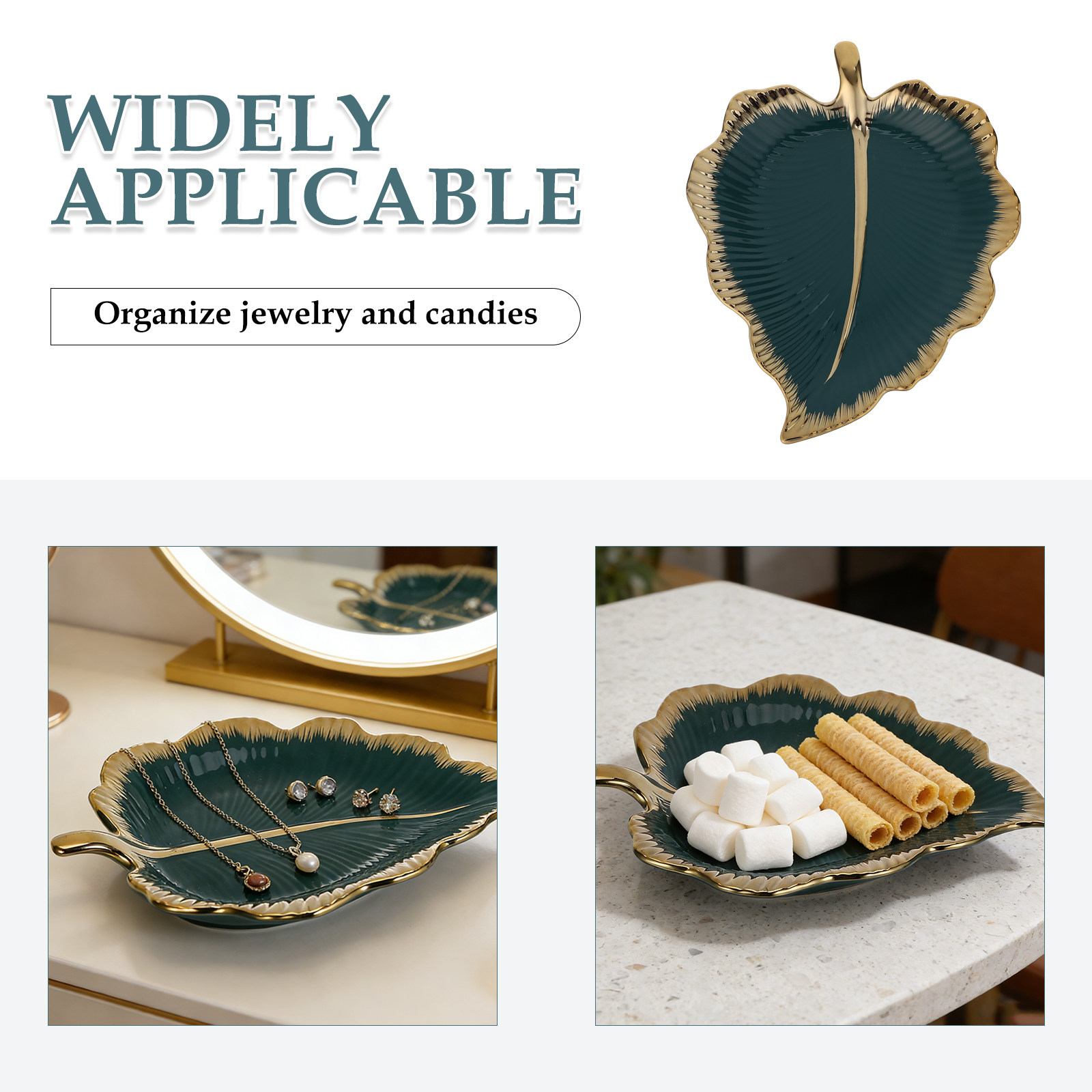 Nampan Keramik Bentuk Daun Hij - Ceramic Trinket Dish ulasan dan harga