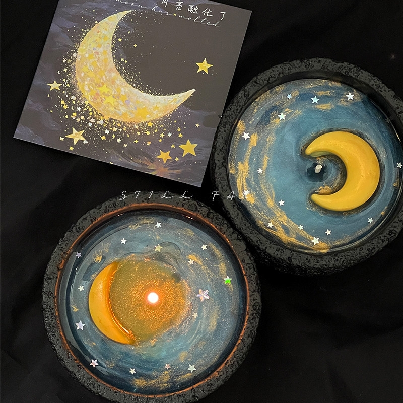 Lilin Aromaterapi Bulan Melele - Home Decor Aesthetic ulasan dan harga