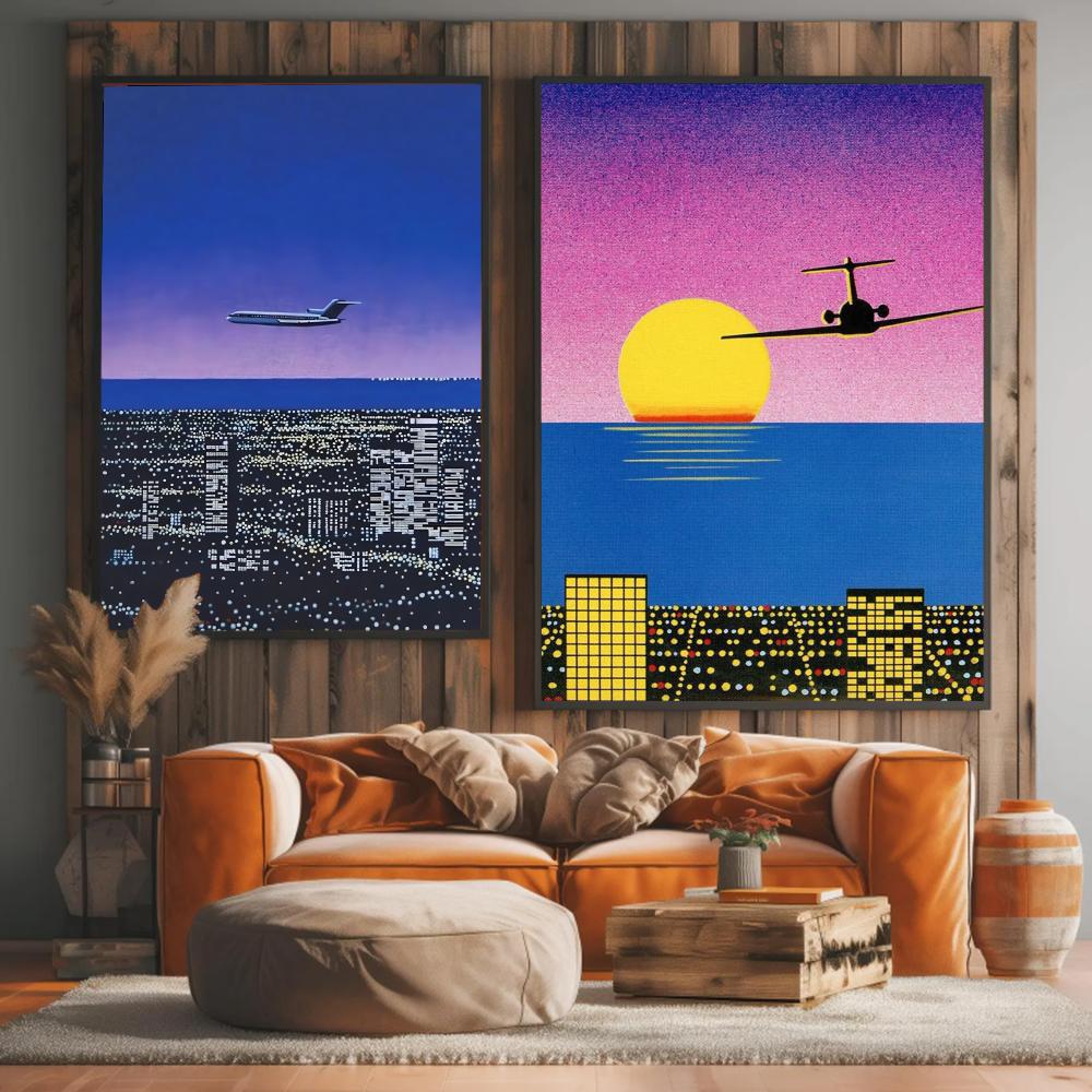 1 Buah Lukisan Karya Seni H-hi - Geometric Wall Art ulasan dan harga