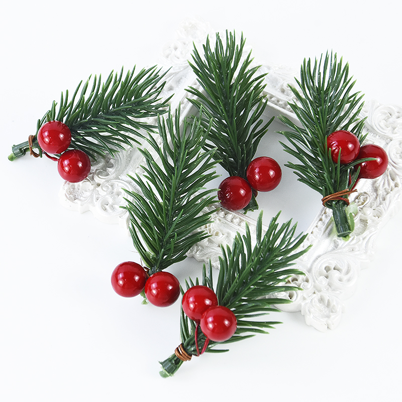 10 Buah Cabang Holly Kerucut P - Home Decor Xmas Tree ulasan dan harga