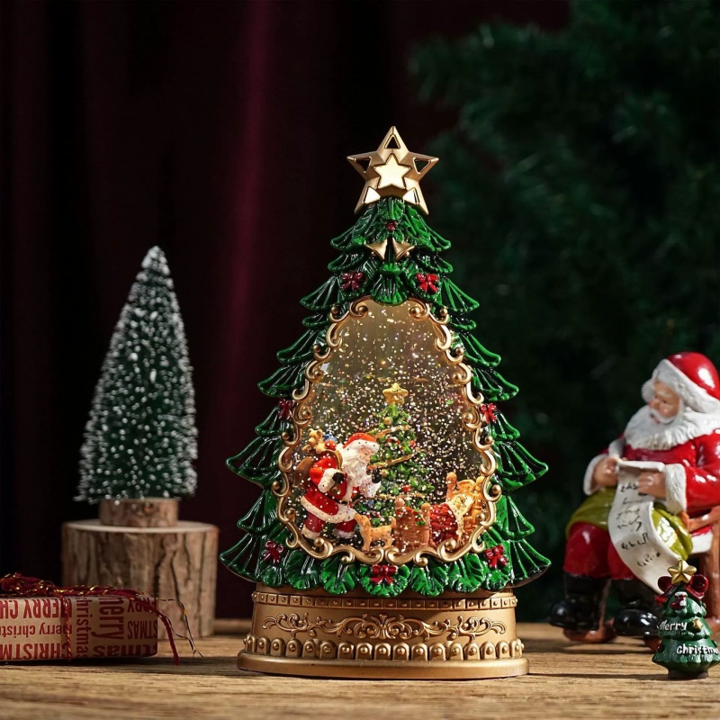 Kotak Musik Bola Salju Natal d - Home Decor Xmas Tree ulasan dan harga