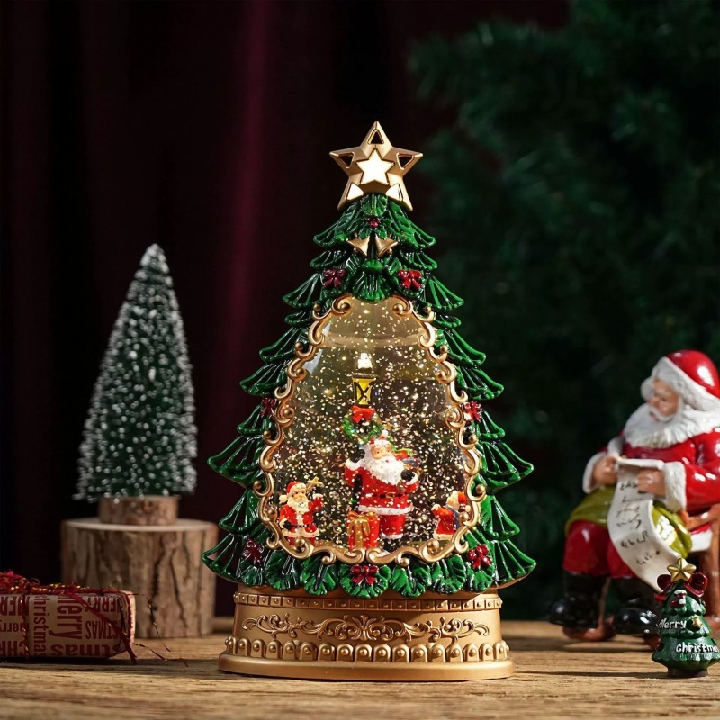 Kotak Musik Bola Salju Natal d - Home Decor Xmas Tree ulasan dan harga
