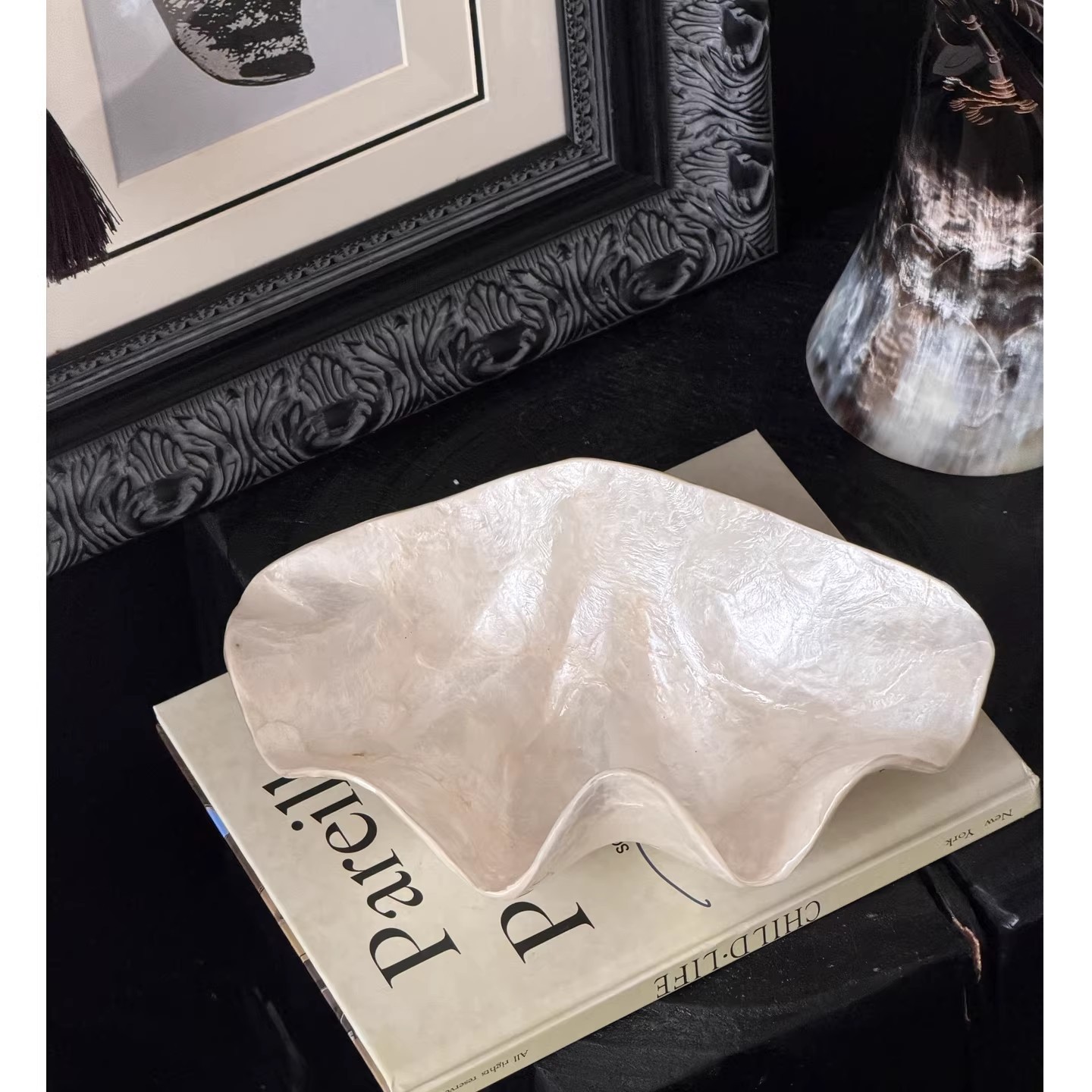 Baki Cangkang Kerang Simulasi, - Ceramic Trinket Dish ulasan dan harga