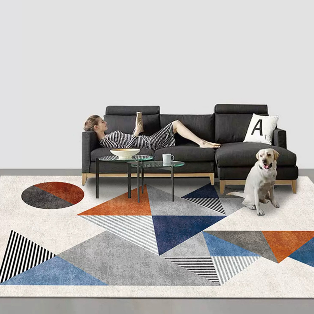 Karpet Geometris Abstrak Moder - Home Decor Game Online ulasan dan harga
