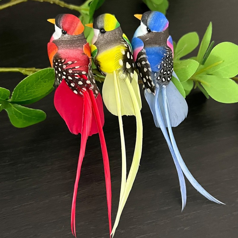 1/6 Buah Patung Burung Simulas - Home Decor Xmas Tree ulasan dan harga