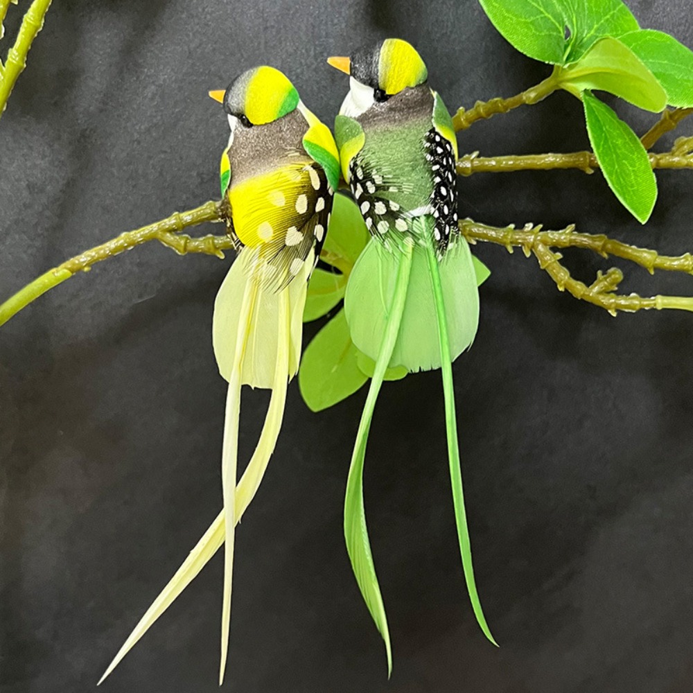 1/6 Buah Patung Burung Simulas - Home Decor Xmas Tree ulasan dan harga