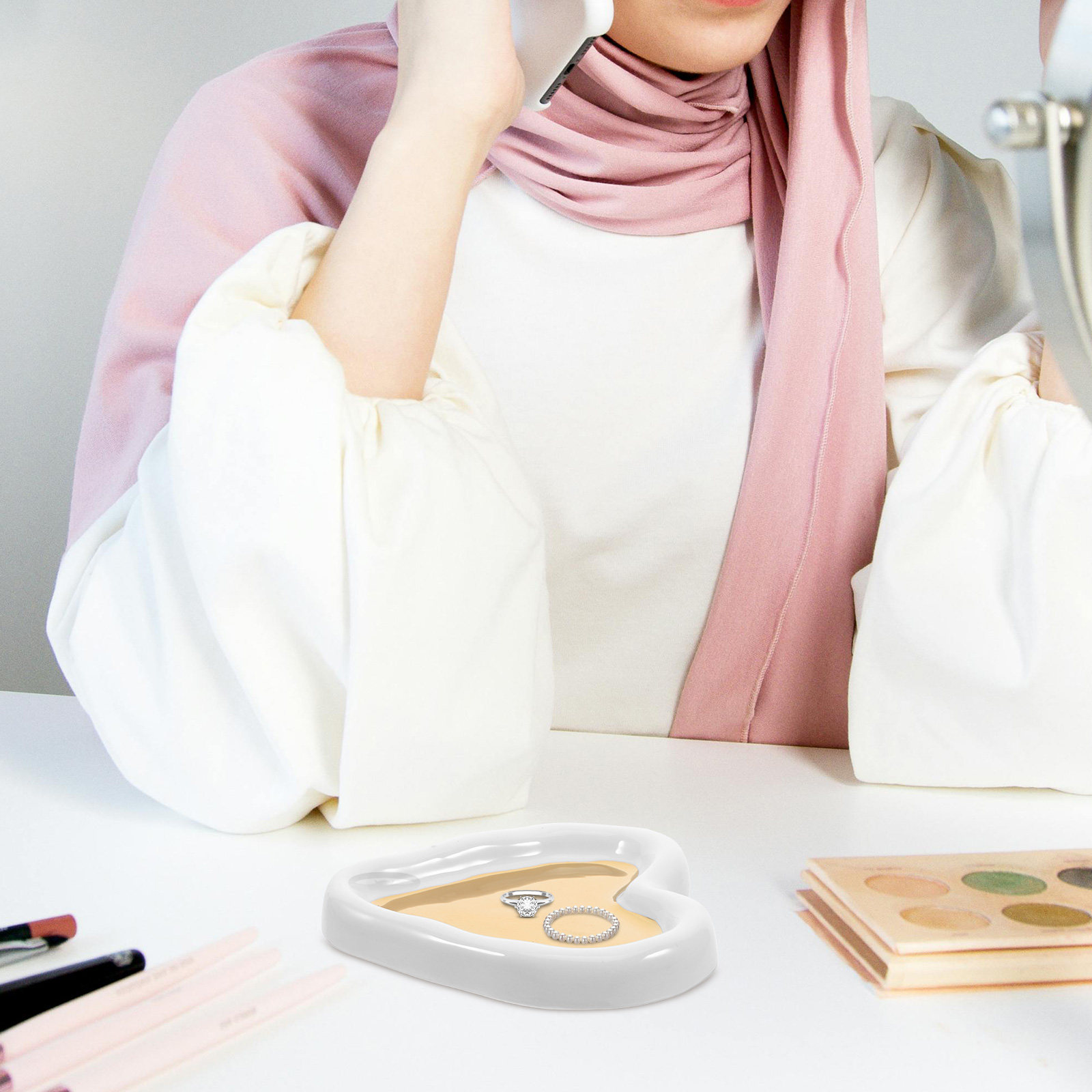 Nampan Perhiasan Berbentuk Hat - Ceramic Trinket Dish ulasan dan harga