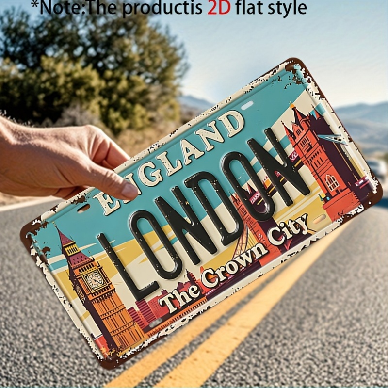 Papan Plat Nomor Logam Vintage - Home Decor London ulasan dan harga