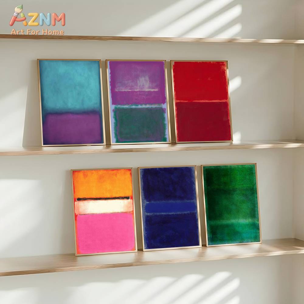 AZNM Cetakan Seni Dinding Kanv - Geometric Wall Art ulasan dan harga