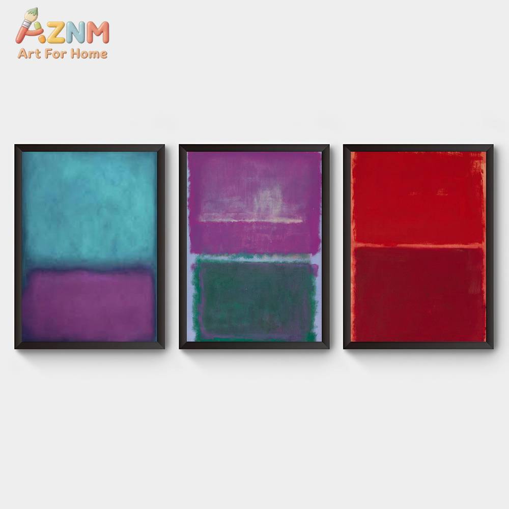 AZNM Cetakan Seni Dinding Kanv - Geometric Wall Art ulasan dan harga
