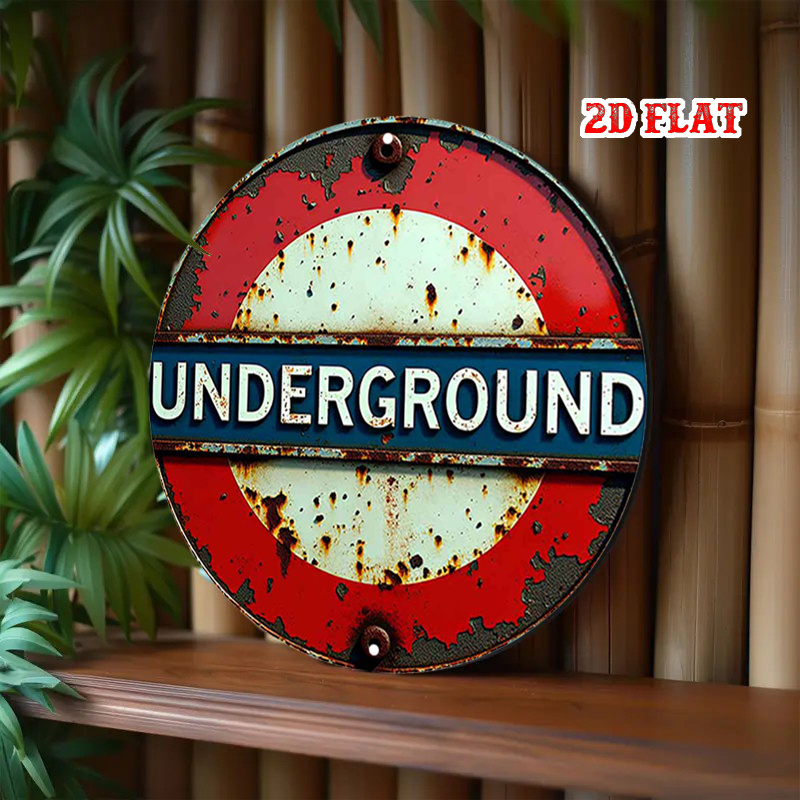 Papan Logam Bulat Vintage Lond - Home Decor London ulasan dan harga