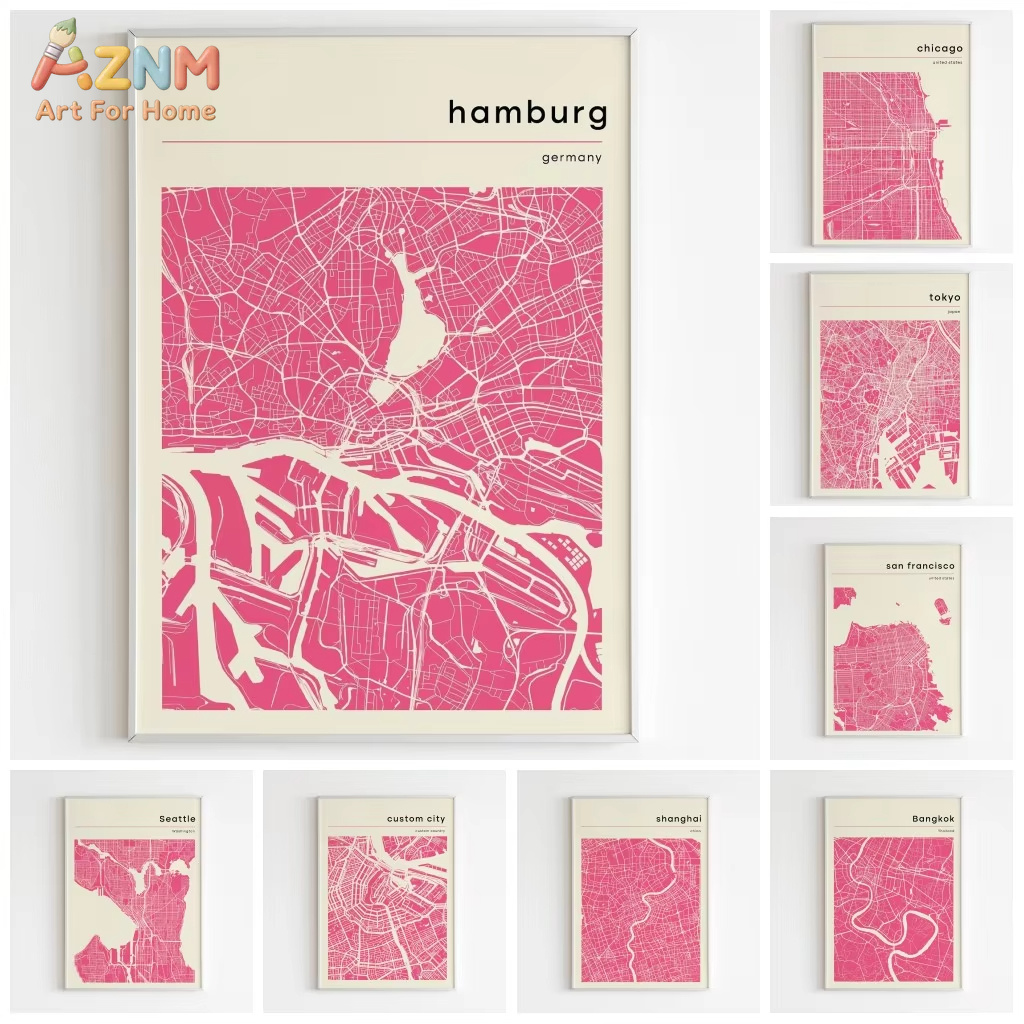 1 Buah, Poster Peta Kota dan C - Home Decor Tokyo ulasan dan harga