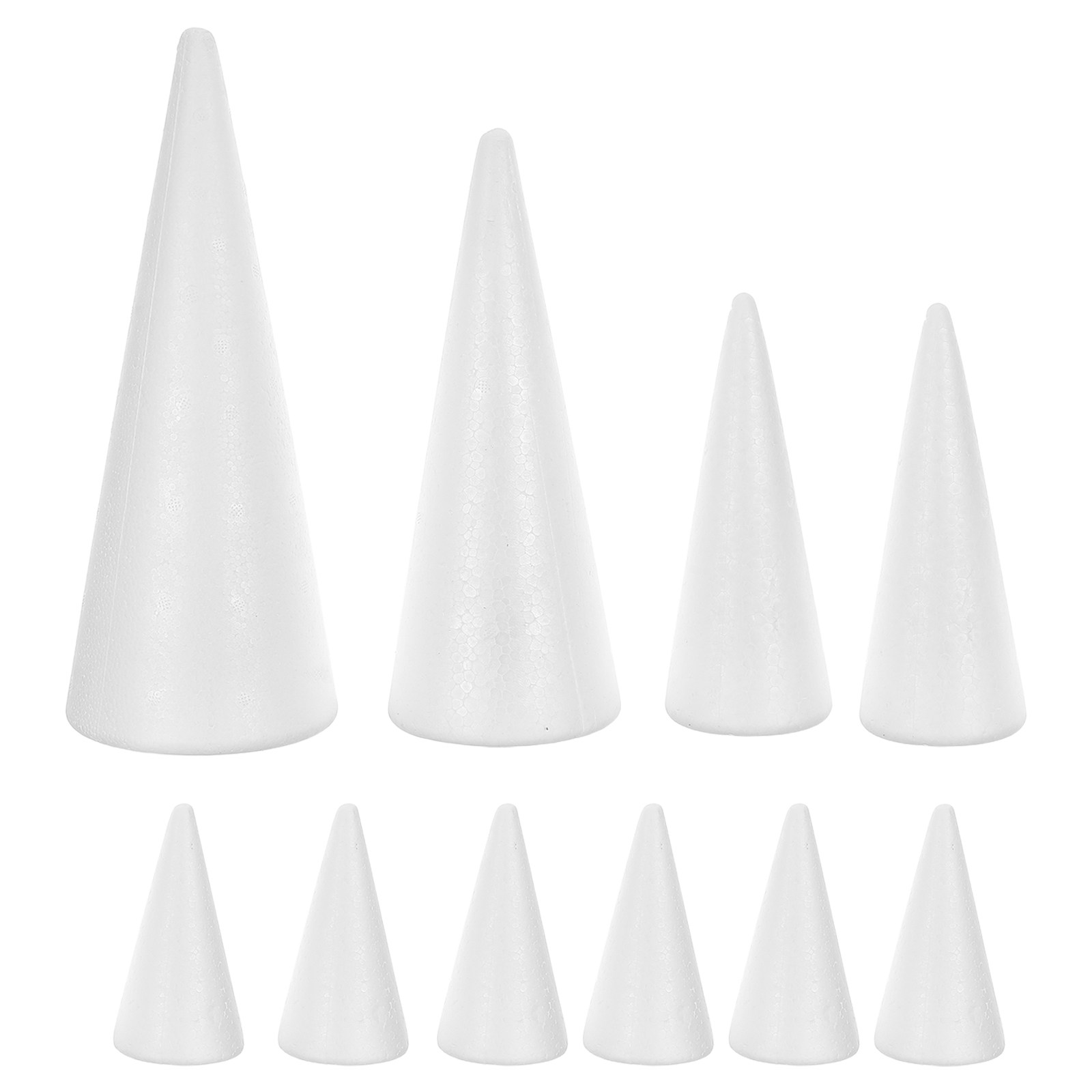 10 Buah Kerucut Busa Putih unt - Home Decor Xmas Tree ulasan dan harga