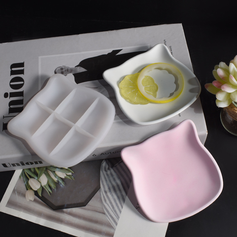 Cetakan Piring Kucing Plester  - Ceramic Trinket Dish ulasan dan harga