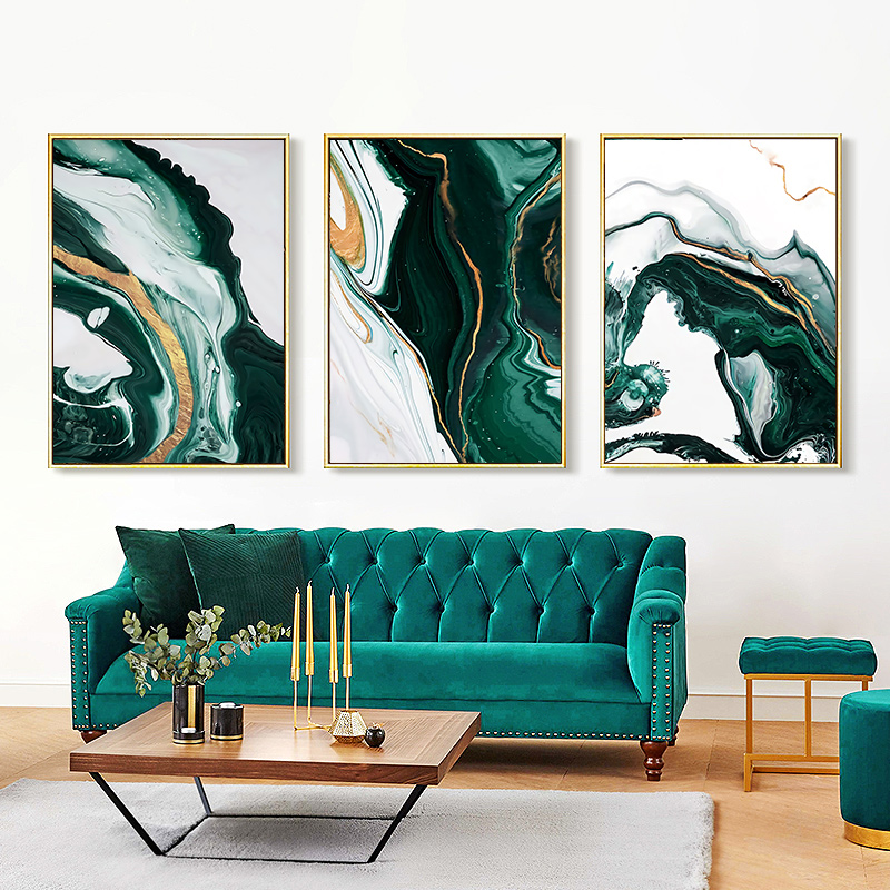 1 Buah Tanpa Bingkai, Lukisan  - Geometric Wall Art ulasan dan harga