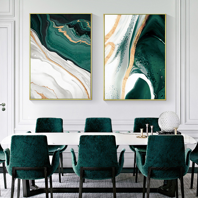 1 Buah Tanpa Bingkai, Lukisan  - Geometric Wall Art ulasan dan harga