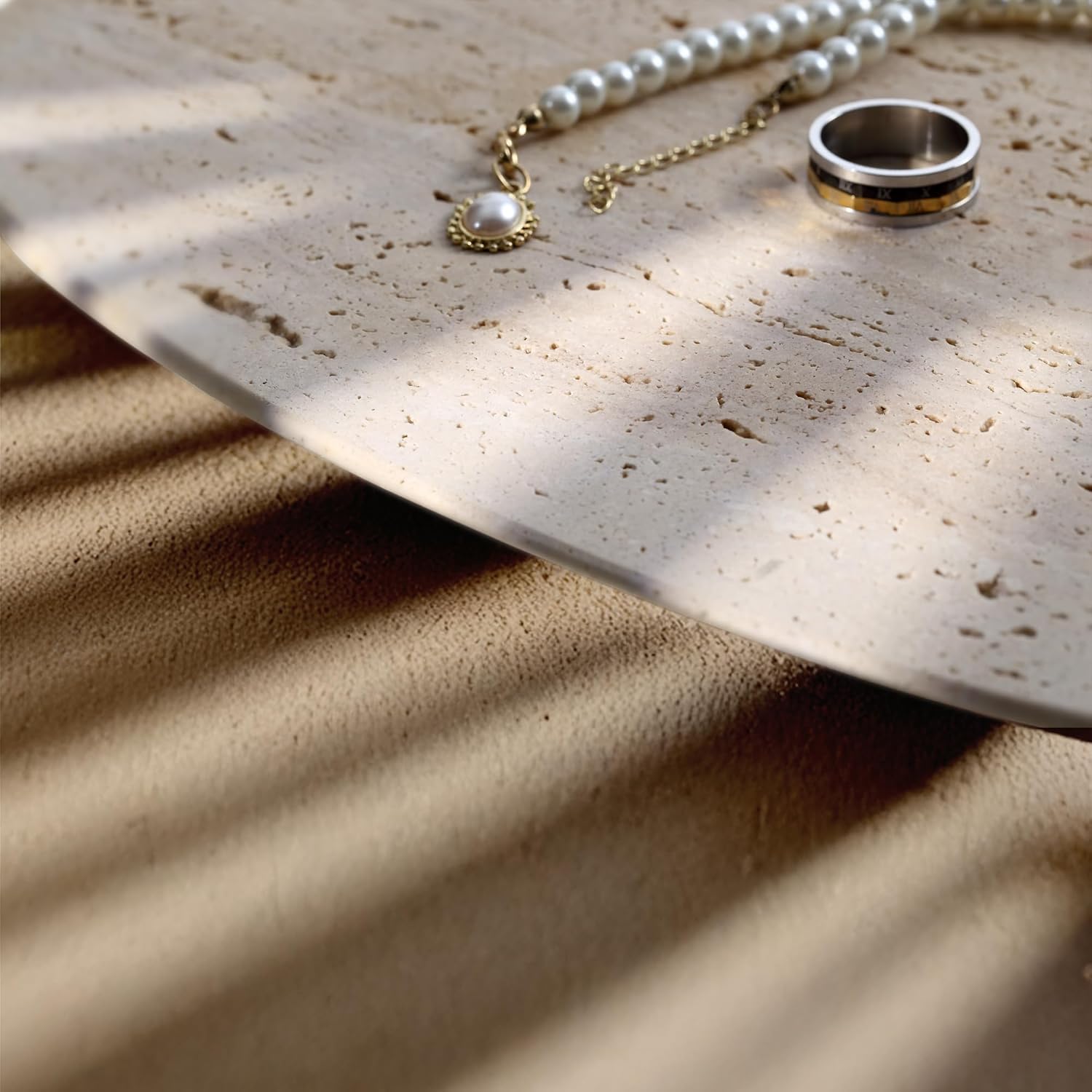 Nampan Travertine untuk Meja K - Vanity Home Decor ulasan dan harga