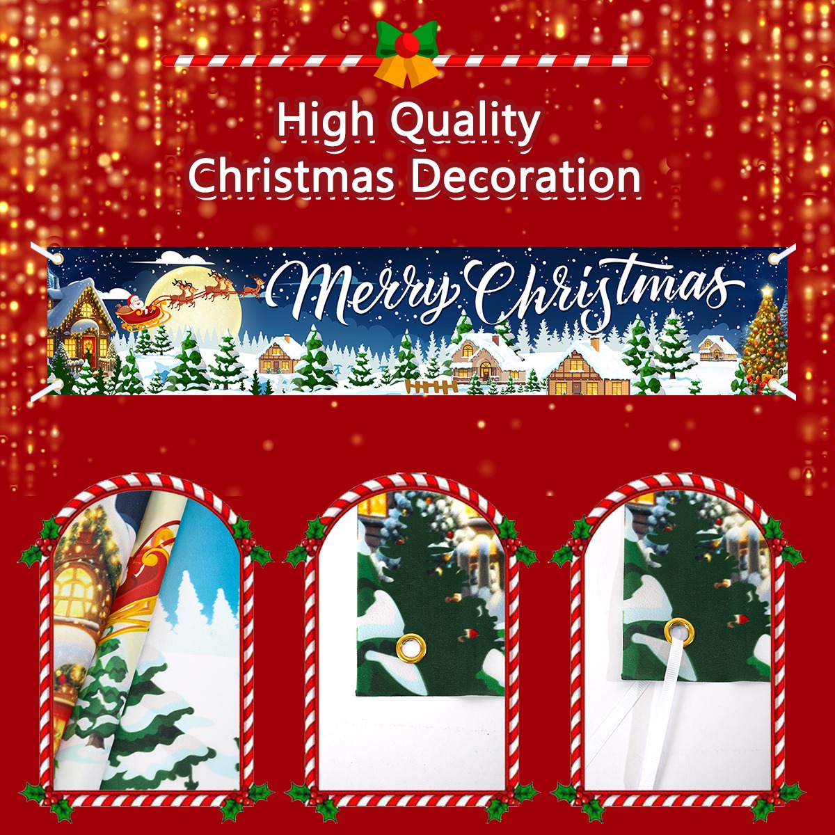Spanduk Pohon Natal Dekorasi N - Home Decor Xmas Tree ulasan dan harga
