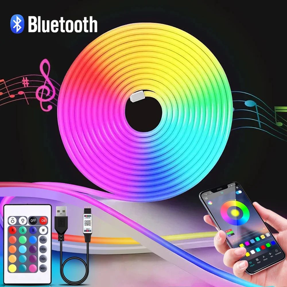 Lampu Strip LED Neon RGB 1-5m  - Home Decor Happy ulasan dan harga