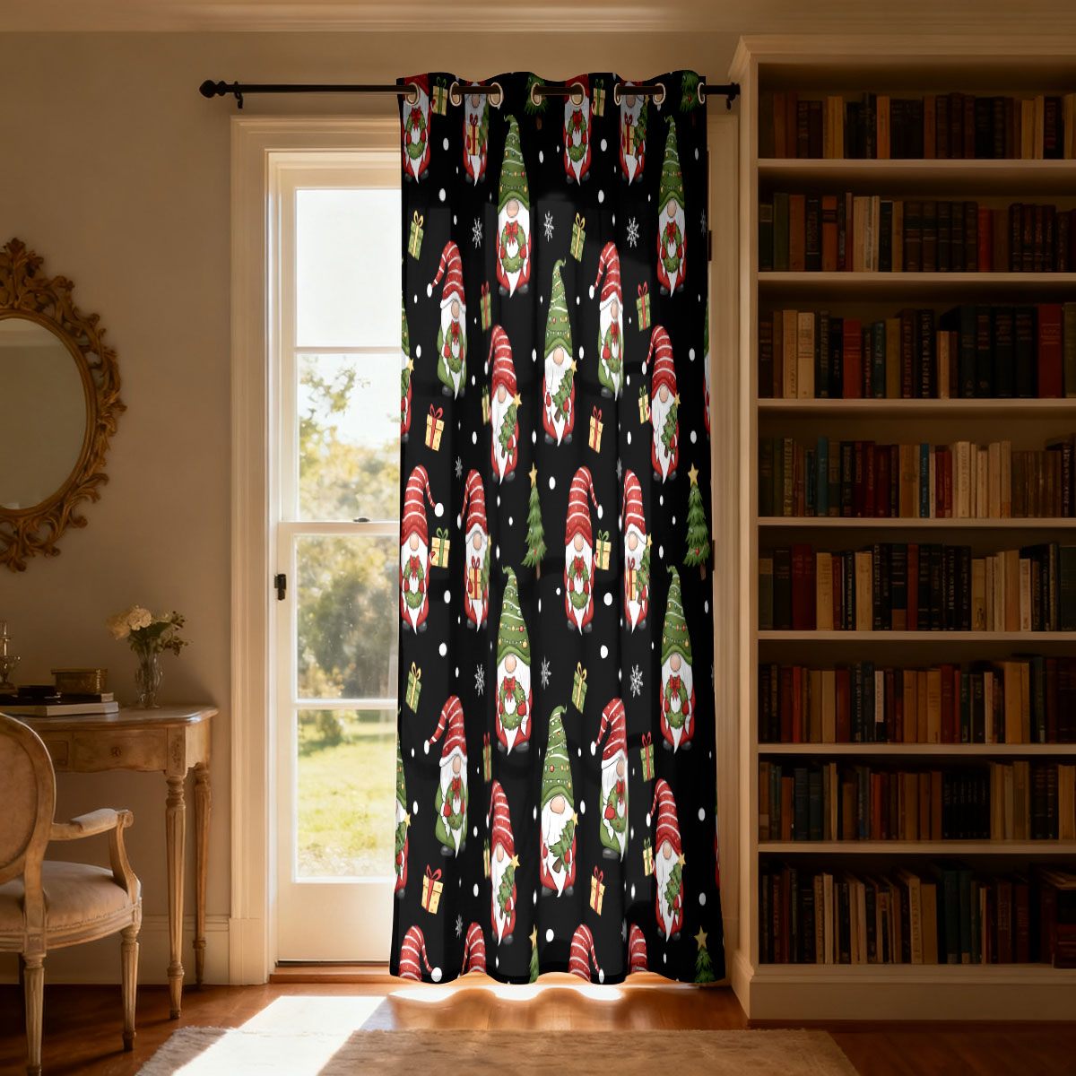 Tirai Lingkaran Tunggal Motif  - Home Decor Xmas Tree ulasan dan harga